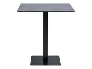 Table bistrot fano effetto pietra avec base en métal noir 70x70x75 cm