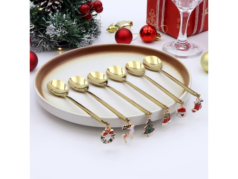 COUTELLERIE Petite cuillère doré NOEL - Conforama Y