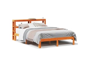 Lit 2 places 135x190 cm coloris marron