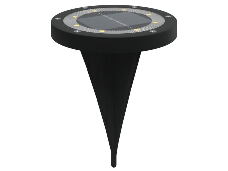  Lot de 4 lampes solaires de jardin éclairage extérieur pratique 11 x 13 cm en ps noir 02_0056673  - Conforama B
