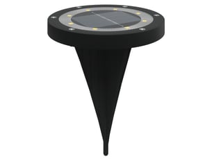 Lot de 4 lampes solaires de jardin éclairage extérieur pratique 11 x 13 cm en ps noir 02_0056673