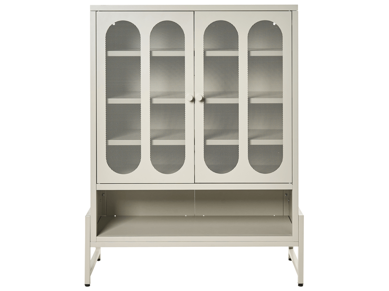  Commode 2 portes soletta métal beige  - Conforama E