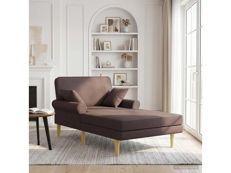  Vidaxl méridienne marron foncé tissu  - Conforama B