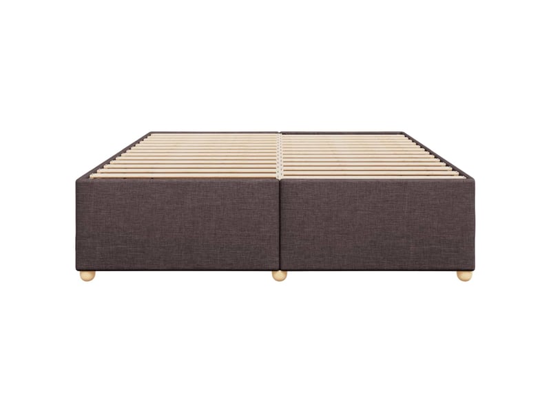 Lit double- lit adulte -  cadre de lit sans matelas marron foncé 180x200 cm tissu  - Conforama C