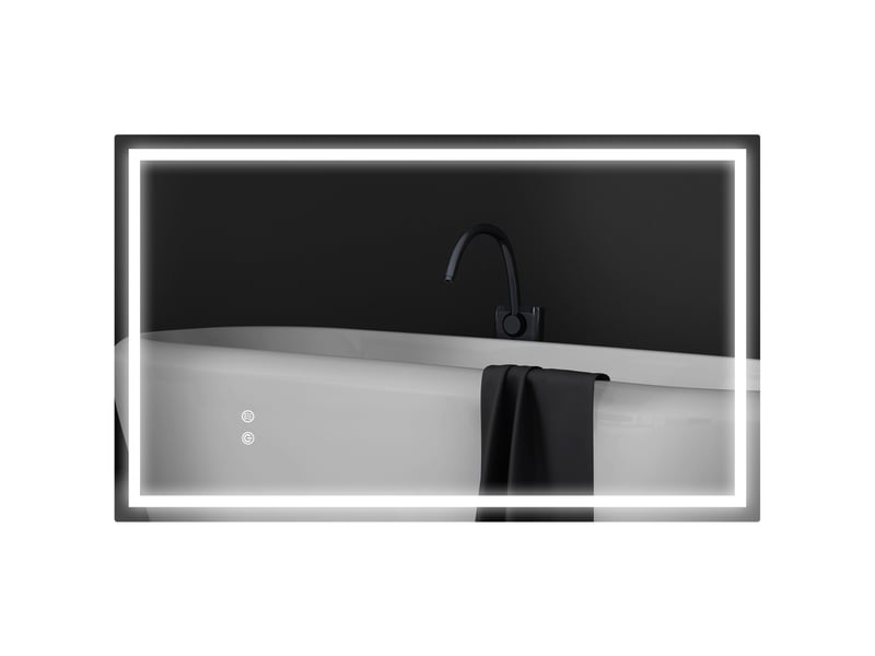Miroir de salle de bain led, luminosité réglable, fonction antibuée, étanche - Conforama B