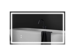 Miroir de salle de bain led, luminosité réglable, fonction antibuée, étanche