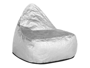 Pouf / repose pied   argenté