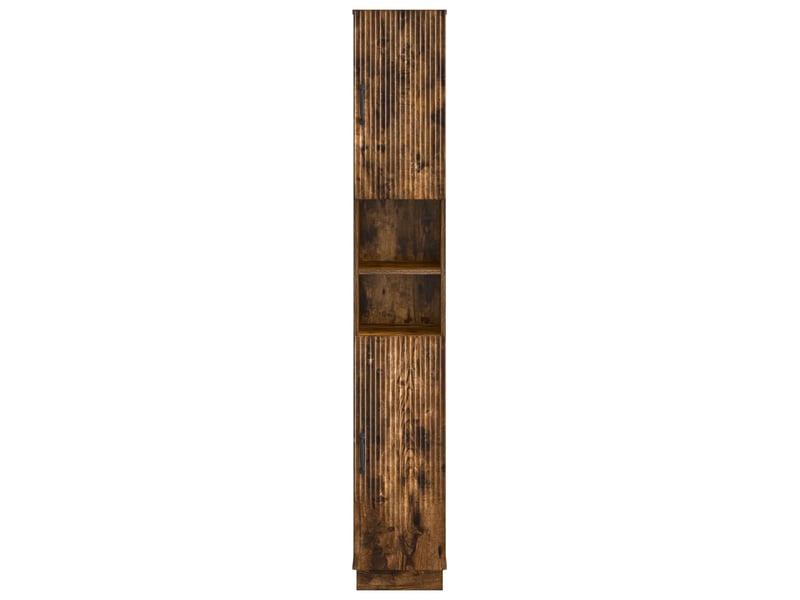 Colonne de salle de bain avec étagère ouverte hoorn chêne fumé - Conforama D