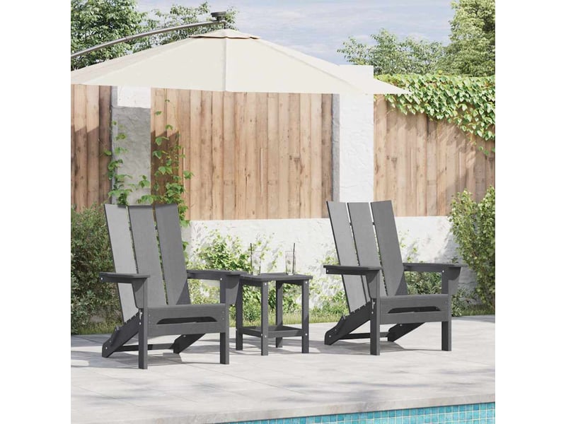  Lot de 2 chaises de jardin, chaises d'extérieur gris clair polyéthylène cf30039  - Conforama B