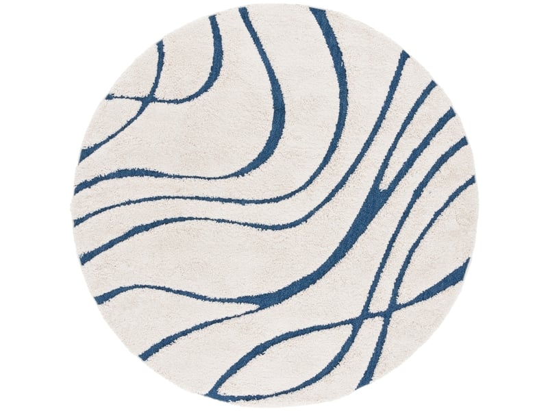  Tapis en polypropylène beigebleu, 91 cm  - Conforama A