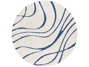 Tapis en polypropylène beigebleu, 91 cm