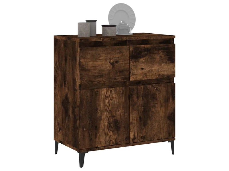  Buffet - bahut - meuble de rangement chêne fumé 60x35x70 cm bois d'ingénierie  - Conforama D
