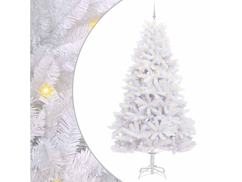  Sapin de noël, arbre de noël artificiel à branches articulées blanc 270 cm shl441  - Conforama A