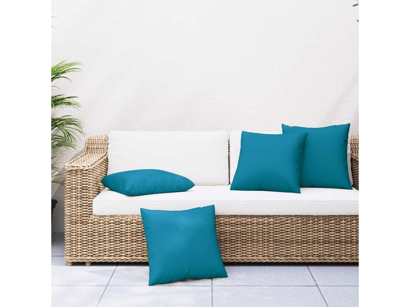  Lot de 4 coussins de canapé, coussins décoratifs bleu 60x60 cm tissu cf59221  - Conforama B