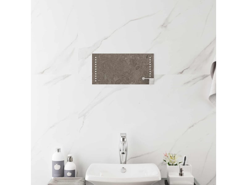  Miroir de salle de bain, miroir de toilette led transparent 40 x 20 cm verre trempé cf62572  - Conforama B