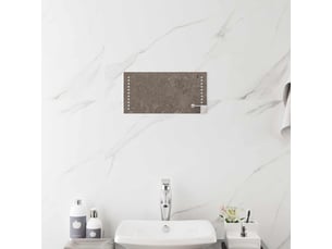 Miroir de salle de bain, miroir de toilette led transparent 40 x 20 cm verre trempé cf62572