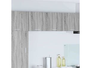 Meuble de rangement, armoire suspendue gris sonoma et blanc 40x31x40cm