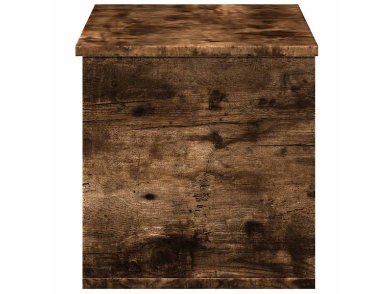  Boîte de rangement, coffre de rangement chêne fumé 90x35x35 cm bois d'ingénierie  - Conforama E
