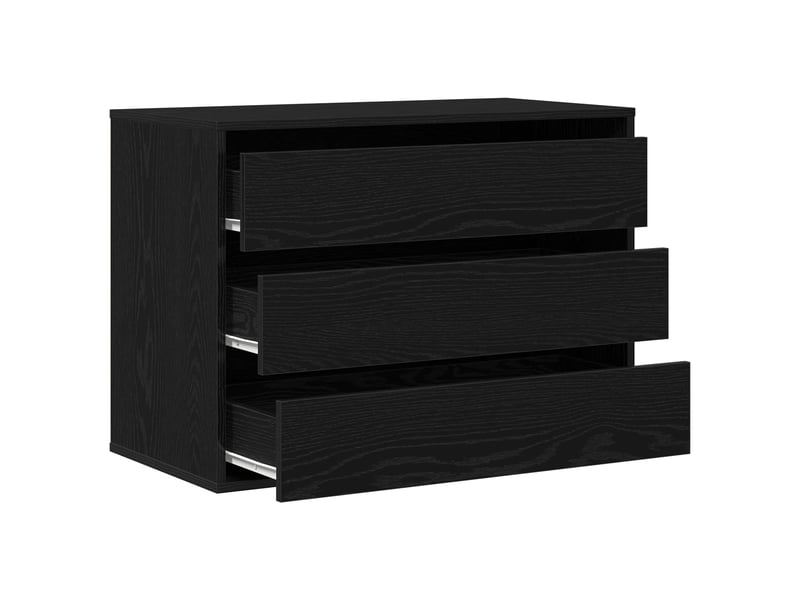 Armoire à tiroirs, commode 3-tiroir noir 80x41x58 cm - Conforama E