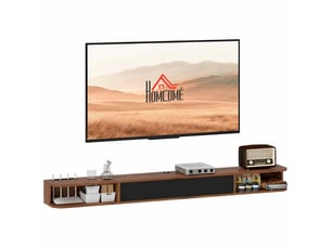 Meuble tv coloris bois foncé 180 cm