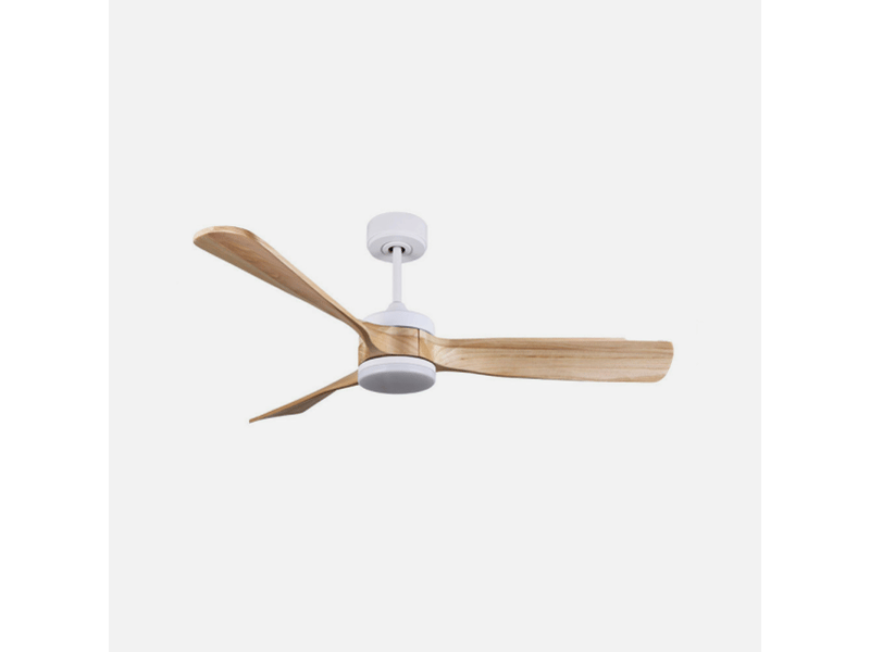  Ventilateur de plafond fabrilamp oriente dc blanchêtre 3 pales 132 cm 6 vitesses led 26 w télécommande 187991368 - Conforama C