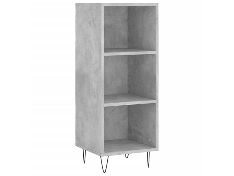  Buffet haut - bahut - meuble de rangement gris béton 34,5x34x180 cm bois d'ingénierie  - Conforama E