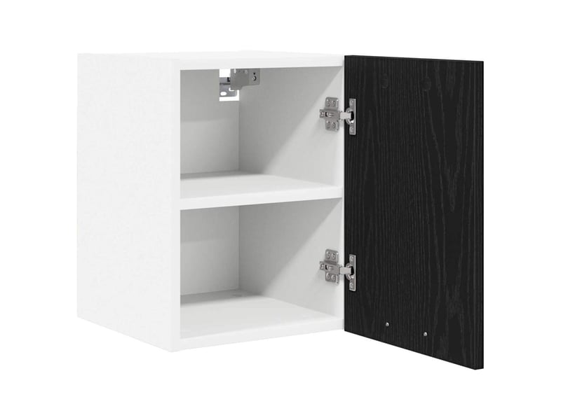  Meuble de rangement cuisine, armoire suspendue chêne noir et blanc 30x31x40cm  - Conforama E