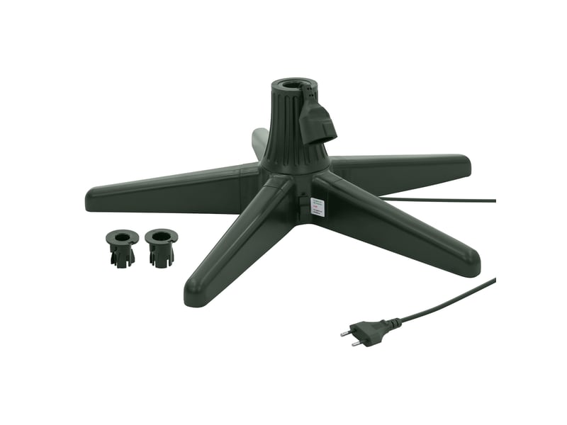  Ecd germany support de sapin de noël électrique rotatif 360°, pied réglable et stable, base tournante pour arbre artificiel jusqu'à 2,4 m et 35 kg, socle avec 3 adaptateurs, décoration intérieure ECD Germany GmbH - Conforama A
