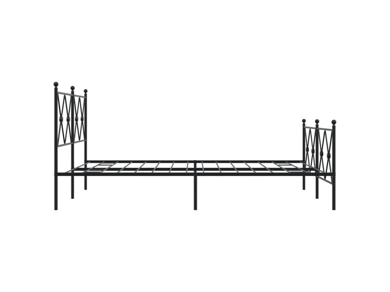  Lit double- lit adulte -  cadre de lit métal sans matelas avec pied de lit noir 140x200cm  - Conforama D