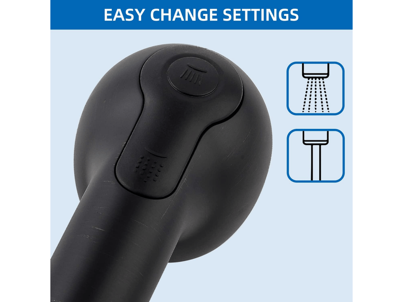 Douchette extractible pour robinet, double fonction, remplacement pour évier de cuisine, connecteur g12, non universel, noir - Conforama E