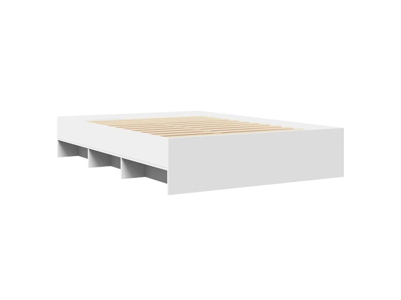  Lit double- lit adulte -  cadre de lit sans matelas blanc 135x190 cm bois d'ingénierie  - Conforama C