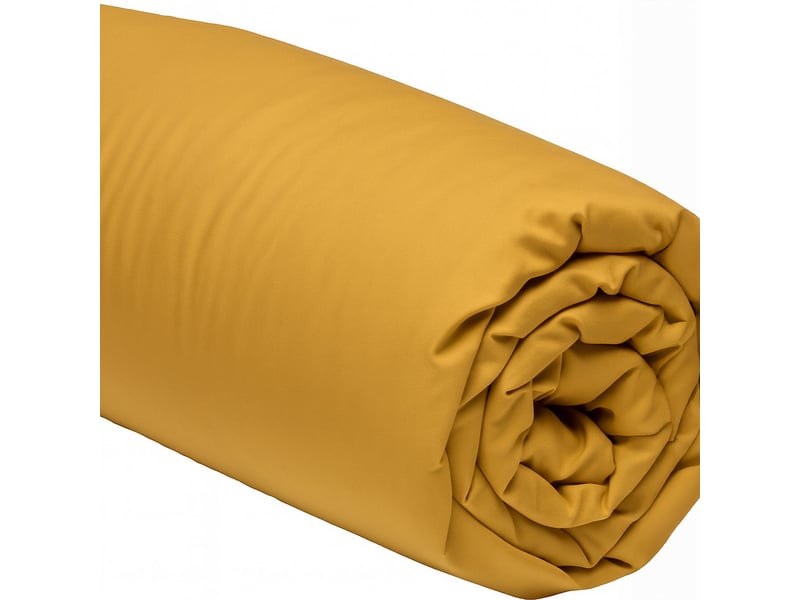 Drap housse 140x190+30 cm coton jaune moutarde PD25575 - Conforama B