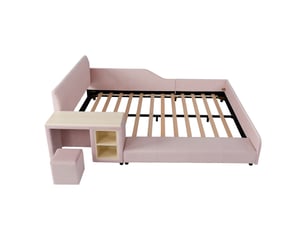 Lit simple 140x200 cm SEYAKANY   coloris rose