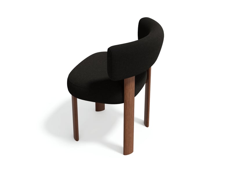  Lot de 2 chaises en velours chenillé noir rich SC47VCN - Conforama D