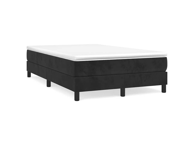  Lit double- lit adulte -  cadre de lit à lattes noir 120x200 cm velours  - Conforama A