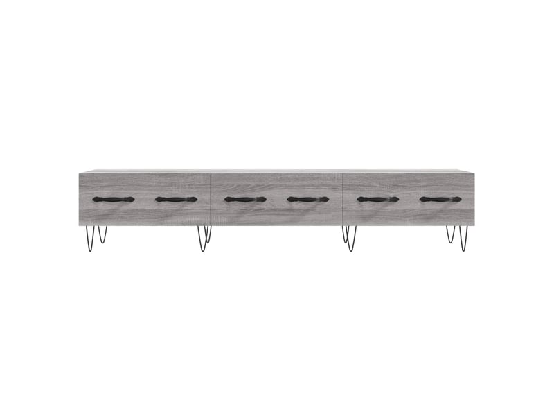  Meuble tv - banc tv - meuble de rangement sonoma gris 150x36x30 cm bois d'ingénierie  - Conforama E