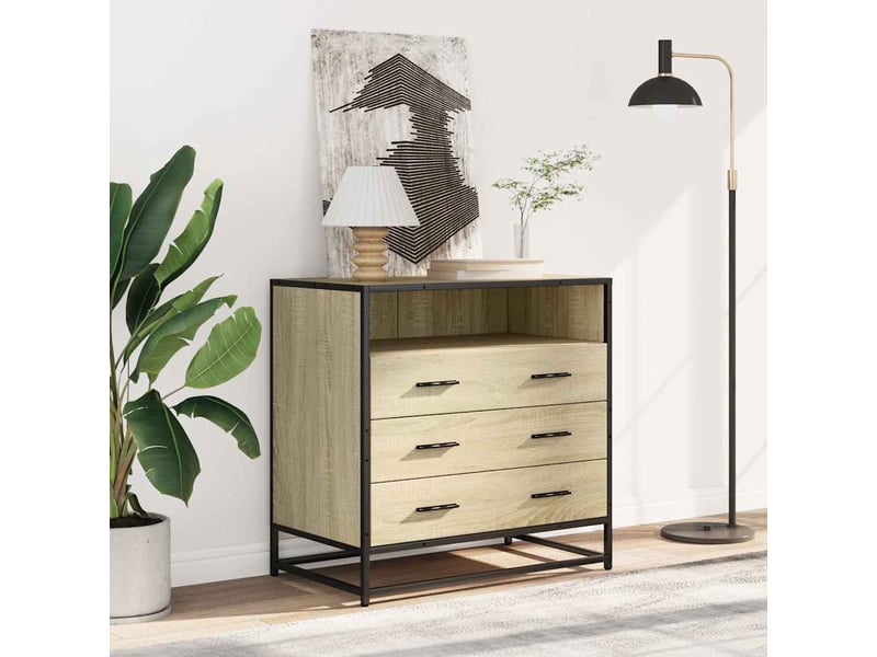  Commode chambre adulte, armoire à tiroirs chêne sonoma 70x41x70cm bois d'ingénierie shl277  - Conforama C