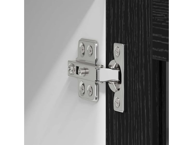  Lot de 2 armoires suspendues modernes avec porte 40 x 31 x 40 cm espace de rangement optimisé en bois d'ingénierie noir 02_0053244  - Conforama E