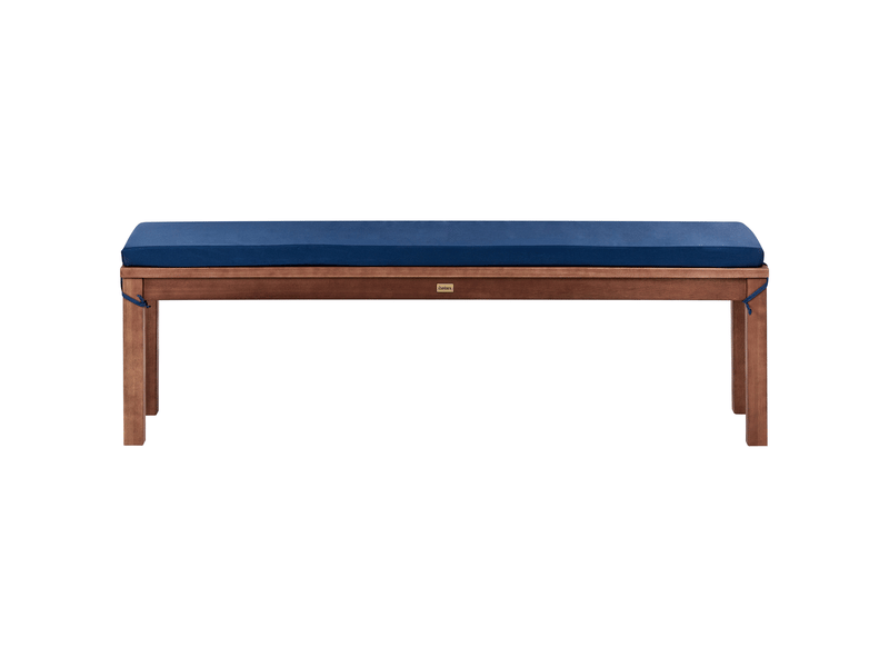  Banc avec coussin d'assise tuscania 160 cm bois d'eucalyptus bleu  - Conforama A
