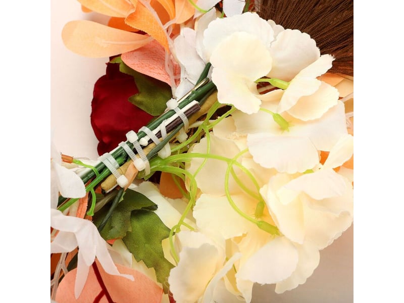  Arche de mariage fleurs artificielles avec panneau bienvenue et décoration florale suspendue  - Conforama C