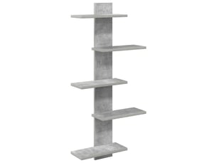 Étagère flottante, étagère murale gris béton 48,5 x 15 x 101 cm cf42309