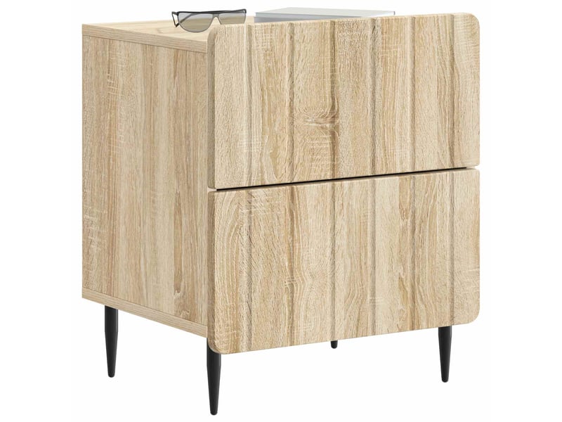 Table de chevet - cabinet de chevet - table de nuit 2 pièces chêne sonoma 43 x 34,5 x 49,5 cm - Conforama B
