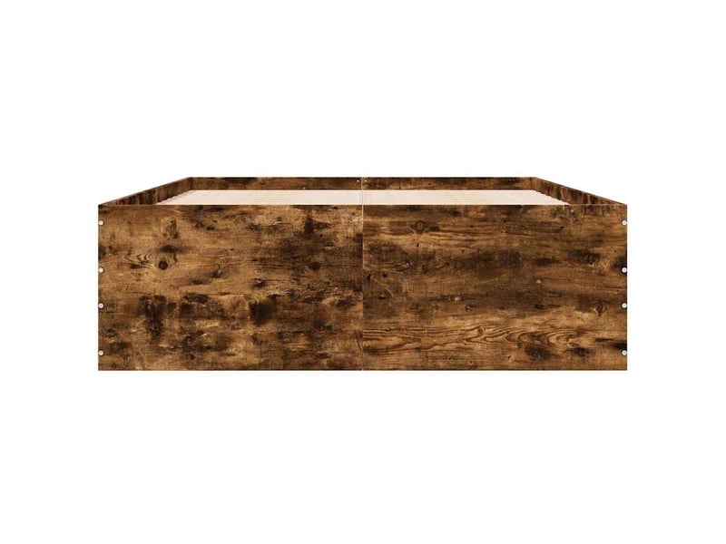  Lit double- lit adulte -  cadre de lit sans matelas chêne fumé 120x200 cm  - Conforama C
