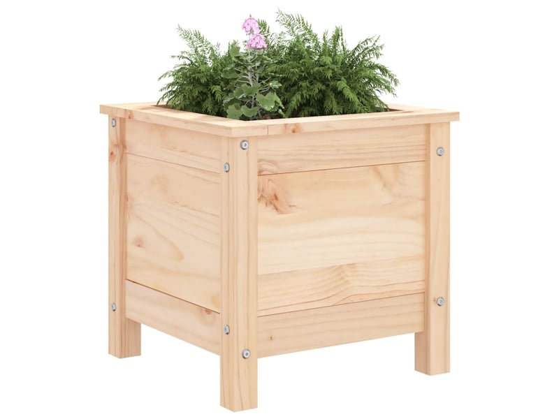  Jardinière - bac à fleurs 40x40x39 cm bois de pin massif  - Conforama C