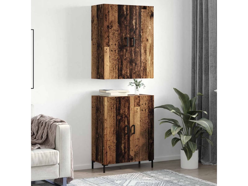  Buffet - haut armoire bois ancien 69,5 x 34 x 180 cm bois d'ingénierie  - Conforama D