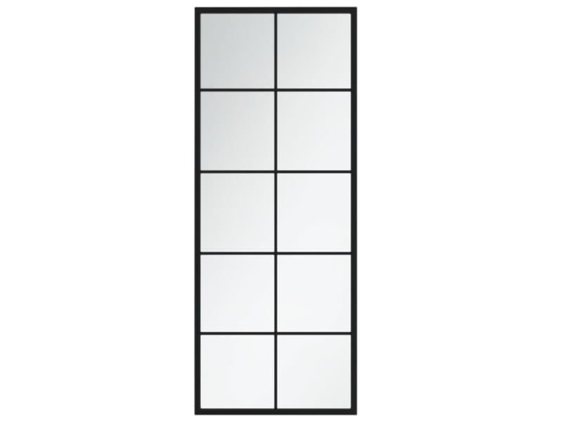  Lot de 2 miroirs muraux noir 100x40 cm métal cf62941  - Conforama D