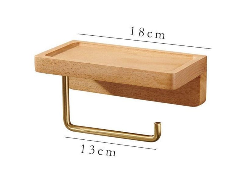  Ineasicer porte papier toilette double bois hêtre auto-adhésif, pour sdbcuisine  - Conforama C