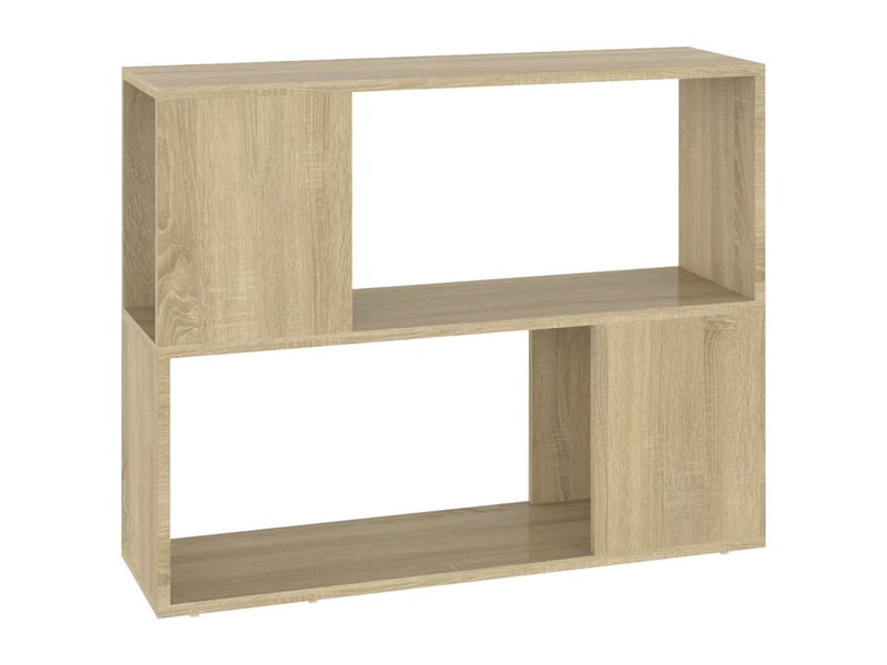  Meuble tv - banc tv - meuble de rangement chêne sonoma 80x24x63 cm bois d'ingénierie  - Conforama A