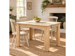Table de salle à manger 4 à 6 places avec structure renforcée - panneau mélaminé chêne 120 × 69 × 75 cm