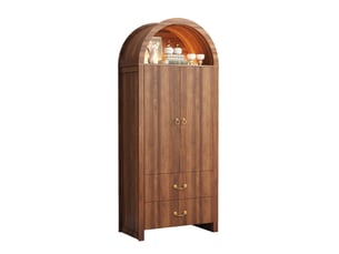 Buffet 2 porte(s) 2 tiroir(s) MODENUIT - 76 cm coloris bois foncé